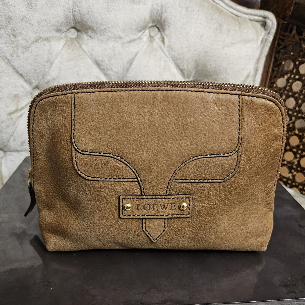 Brown Leather Wallet by LOEWE